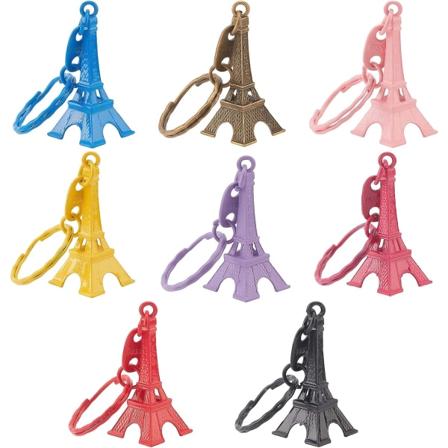 30 kpl (satunnaisia värejä) Eiffel-torni avaimenperät, avaimenperä, ranskalainen matkamuisto Eiffel-torni riipus avaimenperä, 49 x 22 mm (4,8 x 2 cm).