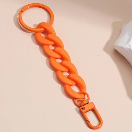 3st Nyckelring Länkkedja ORANGE - high quality