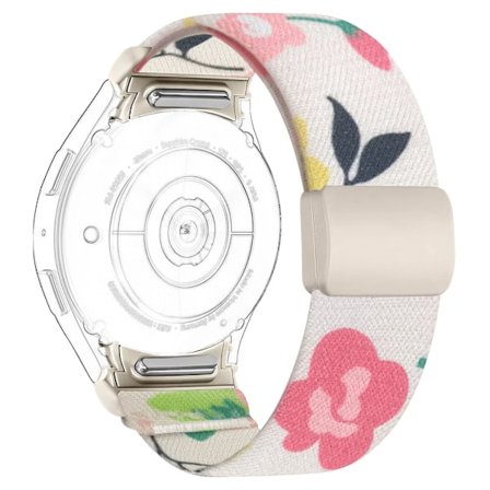 Elastiskt armband - Kompatibelt med Samsung Galaxy Watch 7/6/5/4 FE & Pro, Tryckt nylonarmband för 40/44/46/47mm