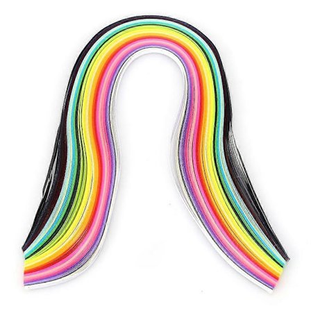 Quilling Papirstrimler 3mm Bredde 22 Farger - DIY Håndverk, Origami Papir - Pakke med 160