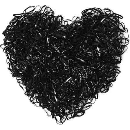 500 stycken svarta mini elastiska band Multicolor, gummiband Mjuka elastiska band för barns hår, små dreadlocks, B