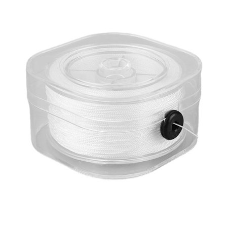 Pärla 0,8 mm snor slitesterkt snor perletråd (hvit, 70 meter/rull), brukes til å lage smykkerarmbånd, tråd for å bære perler