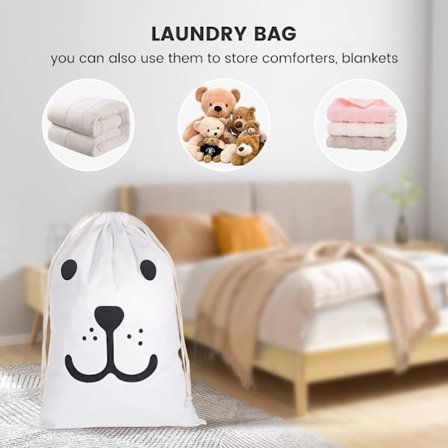 Likaisen tai puhtaiden vaatteiden säkki, taittuva, erittäin suuri kapasiteetti, hengittävä