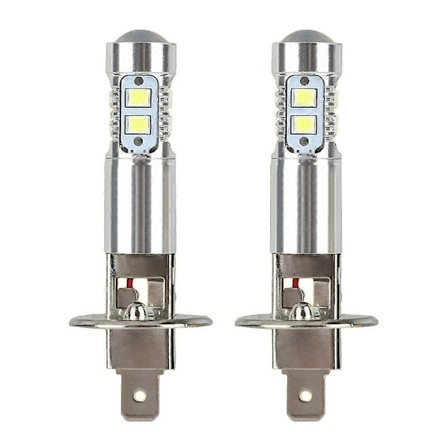2x H1 LED Forlygtepærer Konverteringssæt Fjern- og Nærlys Tågelygte 100W 6000K