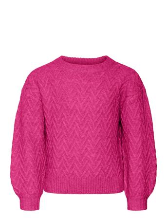 Vmella Ls O-Neck Pullover Ga Girl Noos Purple Vero Moda Girl