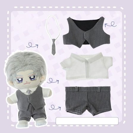 Dukketøj Dukkevest Toppe GRÅ