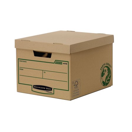 FELLOWES Förvaringskartong pärmar Bankers Box Earth 10/fp - Lyreco - Kontorsmaterial - Arkivering och kontorsförvaring - Arkivkartonger och boxar