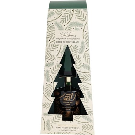 Aromaset Doftpinnar/Rumsdoft Doftljus Mistletoe Fir 80 ml