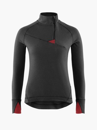 Klättermusen Huge Half Zip Sweater Women's - Raven-Burnt Russet - XXS