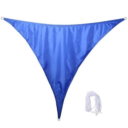 Vanntett solseil for hage, rettvinklet trekantmarkise, anti-UV svømmebassengtak, mørkeblå, A