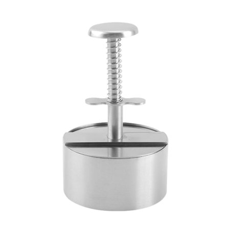 Tyuhe Burgerpresse i Rustfrit Stål, Fødevarekvalitet, Enkel Betjening, Justerbar Pattytykkelse, Multifunktionel Rund Burgerform