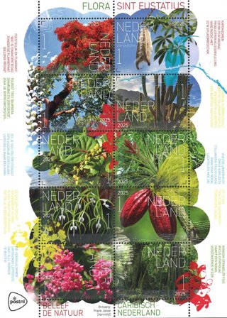Holland - Oplev naturen: Flora Sint Eustatius - Postfrisk ark