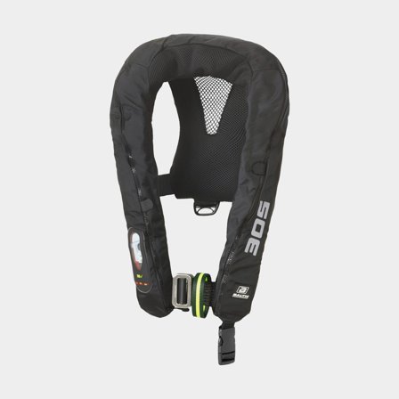 Aufblasbare Rettungsweste - automatik Schwimmweste Baltic Legend 305N Gurt, automatisch, schwarz + CO2-Patrone 60 Gramm, 40 - 150 kg - Boot