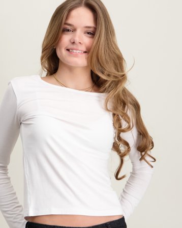 Instinct Girls l/s top Hvit Topper/Bluser Jente - Kids Brand Store