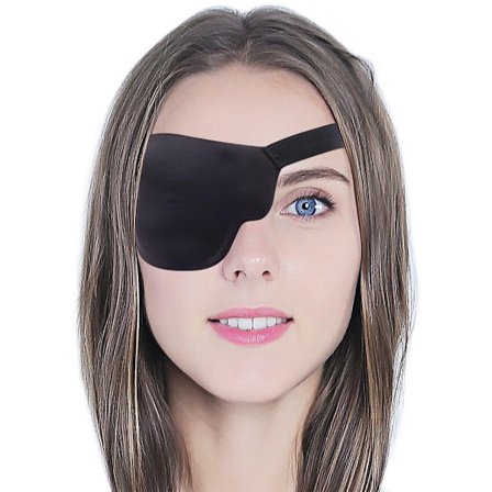 ING 2 stk 3D øyelapper, høyre øye, amblyopi øyelapp, borrelåsjustering, voksne og barn, øyemaske, egnet for amblyopitrening, svart