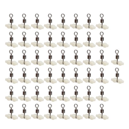 50 stk selvlysende 3-vejs kalebass 8-formet drejelig krogline Splitter Balancerende fisketilbehør