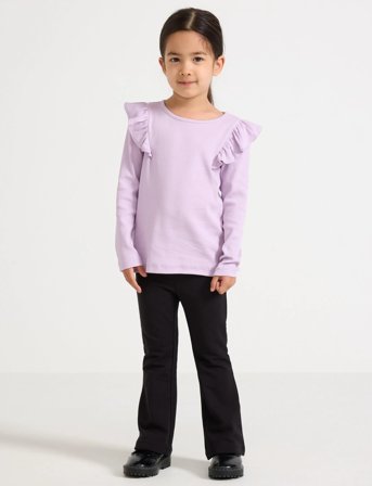 Lindex Leggings Flare Brushed Inside - Black - 104