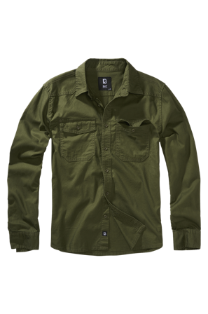 Skjorte Brandit Flanell Workshirt Oliven XL