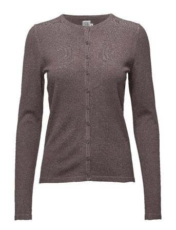 A8661, Milasz R-Neck Cardigan Strikkegenser Cardigan Lilla Saint Tropez