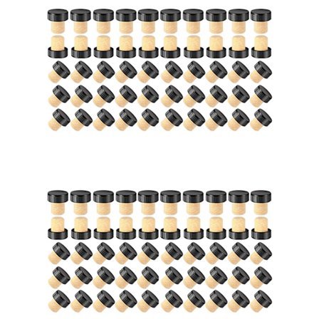 100 stk. Kork Propper T-Formet Vinprop med Plastiktop Træ Vinprop