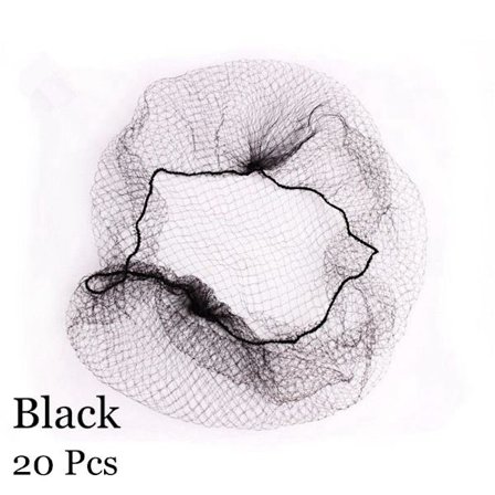 20/40 st Osynliga hårnät Finmaskigt mesh black 20 Pcs