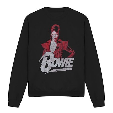 David Bowie Unisex Vuxen Diamond Sweatshirt XL Svart