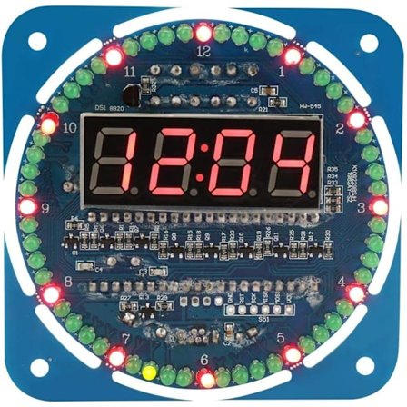 LED Elektronisk Klockkit - DIY DS1302 Digital MCU Lärarstartset 51