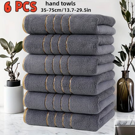 Stk. Luksuriøst Håndklesett, Gullstripet, Mikrofiber, Spa-håndklær, Hjem/Spa/Valentinsdag-CJY