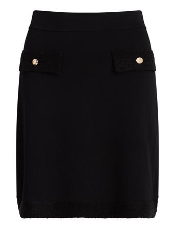 Ivo Nikkolo Viscose-Blend Knitted Short Skirt, Simona Svart