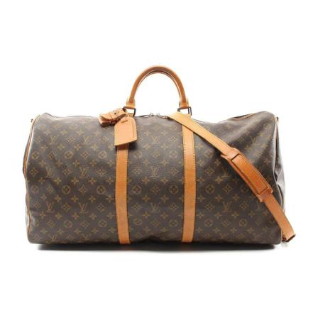 Louis Vuitton Vintage Pre-owned Keepall Bandouliere Monogram Taske Brun, Dame Vintage Tasker, Størrelse: ONE Size