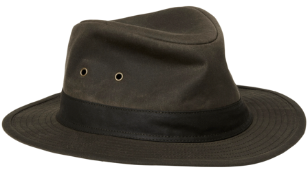 Chevalier Cheavlier Bush Waxed Cotton Hat Leather Brown