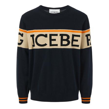 Iceberg A005 Sweatshirt , Blauw , Heren , Maat: 2XL