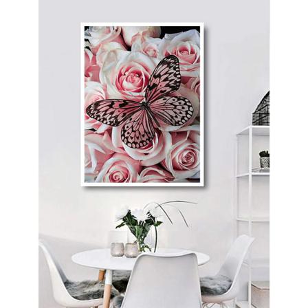 Diamond Painting / Diy 5d Diamantmålning - 30x40cm - Fjäril