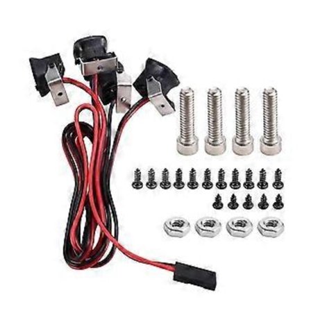 4 LED-lys til Axial SCX10 III TRX-4 TRX-6 1/10 RC Hvidt Lys