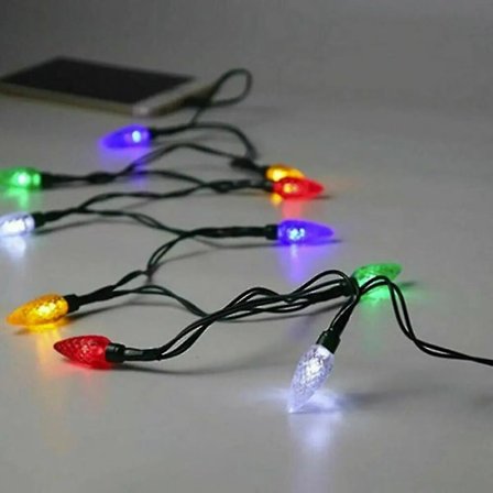 Glædelig jul lys USB-kabel DCI-opladerledning lampe telefon Type C opladningskabel lysende lys stuedekoration(Type C)