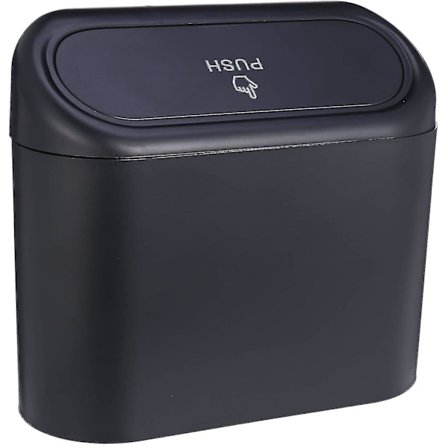 Bilstøjte med låg, affaldsbeholder til bil, affaldsbeholder, organiseringsholder, bærbar hængende mini-affaldskurv, affaldsbeholder