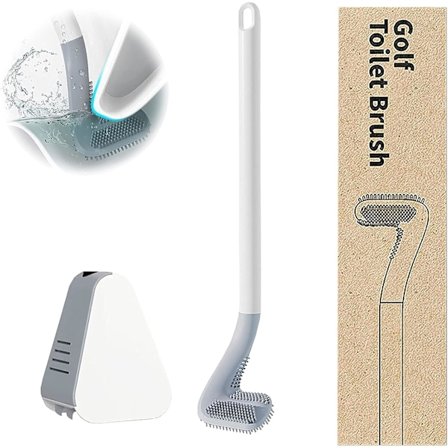 Golf Silikon Toalettborste Långt skaft Väggmonterat rengöringsarbete