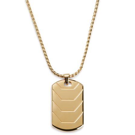 Icarus Rayder Gold-tone Dog Tag Necklace for Men - Dog tags