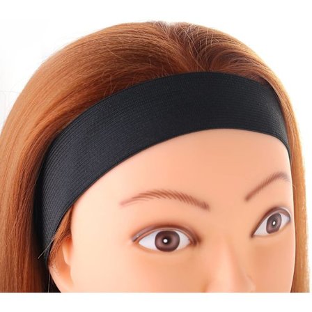 3-pack Wig Elastiska Band för att Hålla Håret på Plats 3cm Svart Nylon E