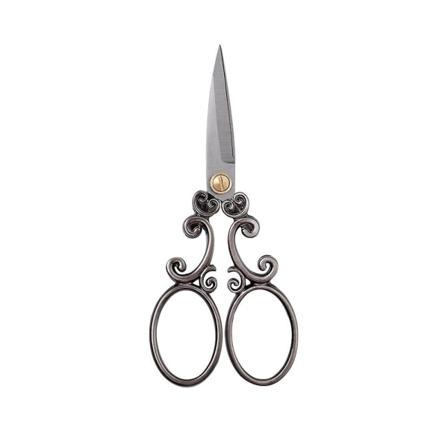 Mini Vintage Antik Rustfritt Stål Sy-Saks Klassisk Klipp Embroideri Håndverk Verktøy DIY (1 stk, sølvgrå)