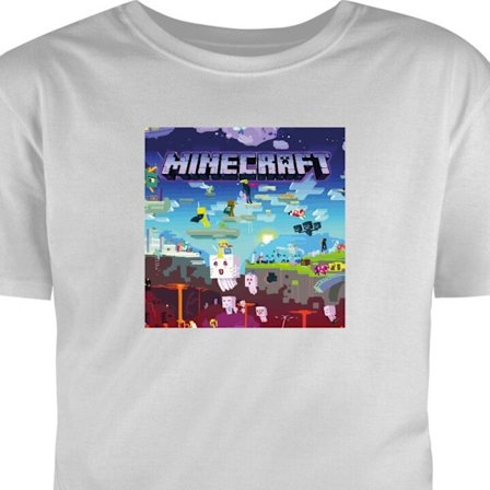 Lasten T-paita | Mukava Minecraft T-paita lapsille harmaa