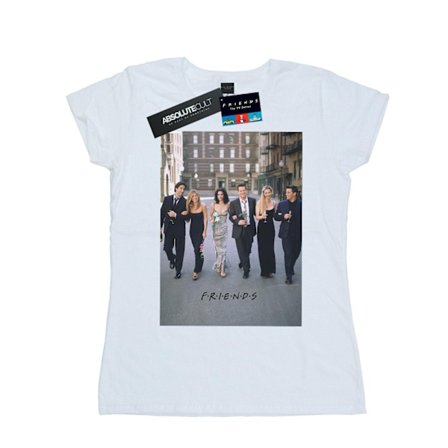 Friends Dam/Damer Champagne Och Blommor Bomull T-shirt M Vit