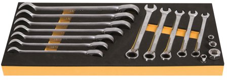 Ironside 100255 Sperrekombinøkkelsett 16 deler, 8-19 mm, Håndverktøy