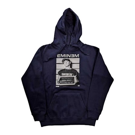 Eminem Unisex Adult Arrest Pullover Hoodie XL Marinblå