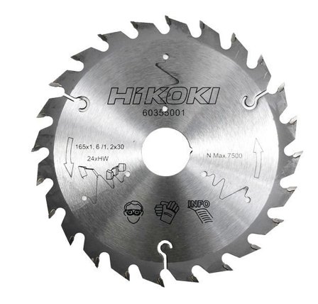 HiKOKI 60355001 Sågklinga 165x30 mm, 24T, Såga