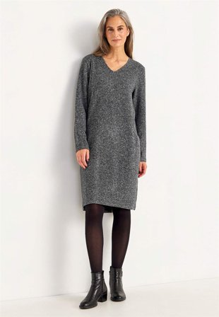 Cellbes of Sweden - Supermjuk klänning med fickor Beata - grå / melerad - för damer - 50/52