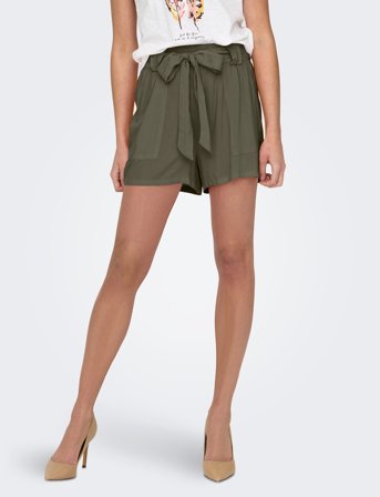 ONLY Onlnova Life Vis Talia Shorts Solid - Khaki green - S