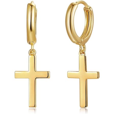 Guld Dangle Drop Hoop Øreringe til Kvinder Guld