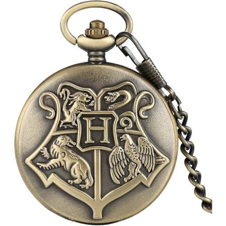 Herrfickans taskukello, vintage iso H pronssinen kvartsitasku Chi