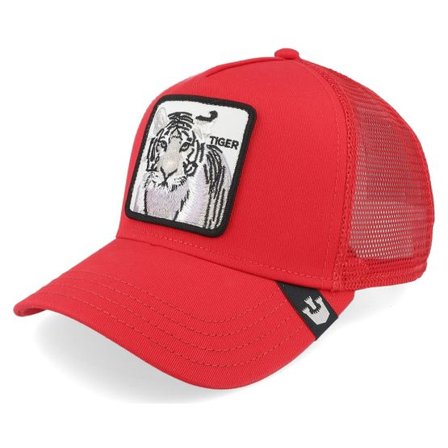 Goorin Bros. - Röd trucker Keps - The White Tiger Core Red Trucker @ Hatstore